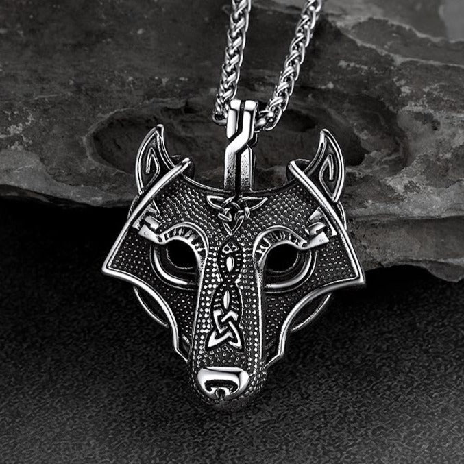 Norse Viking Celtic Wolf Necklace Amulet Jewelry For Men