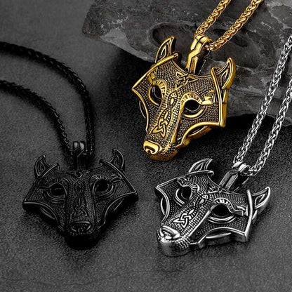 Norse Viking Celtic Wolf Necklace Amulet Jewelry For Men