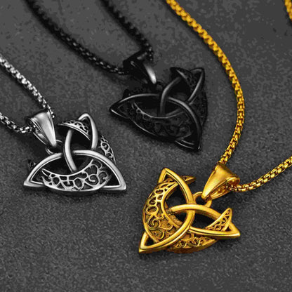 Celtic  Knot Moon Goddess Necklace For Men