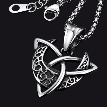 Celtic  Knot Moon Goddess Necklace For Men