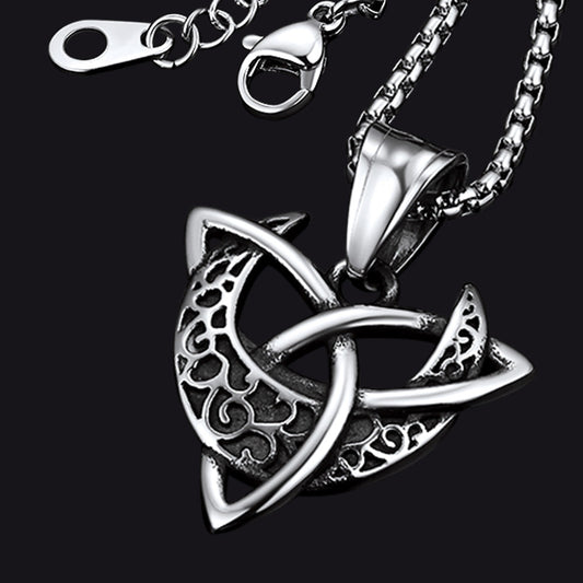 Celtic  Knot Moon Goddess Necklace For Men