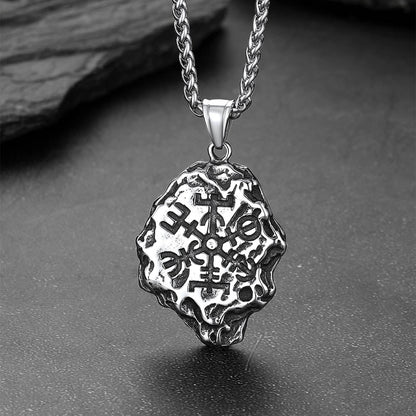 Viking Compass Guiding Pendant Necklace for Men