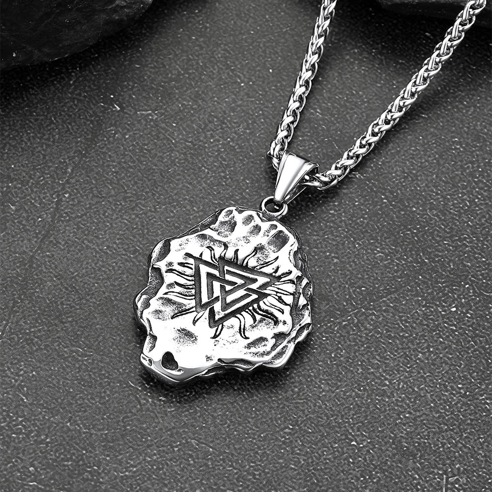 Viking Compass Guiding Pendant Necklace for Men