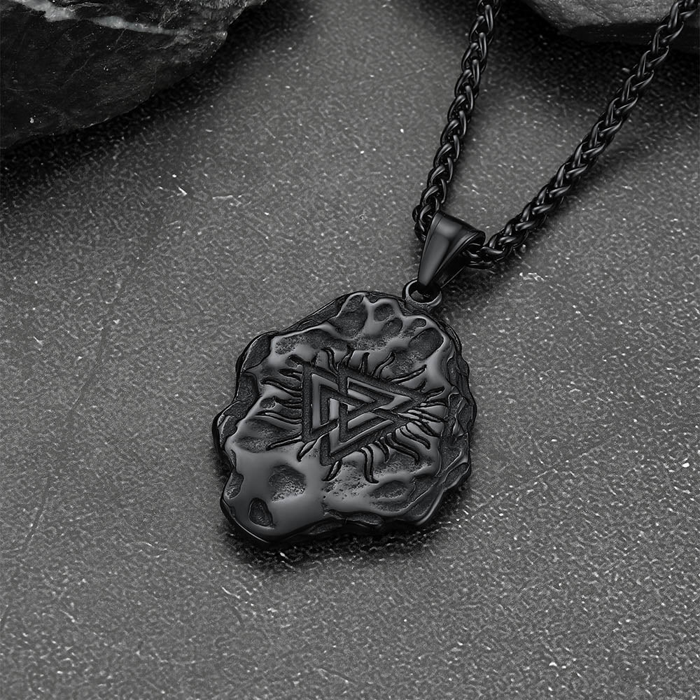 Viking Compass Guiding Pendant Necklace for Men
