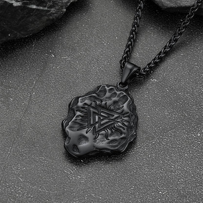 Viking Compass Guiding Pendant Necklace for Men
