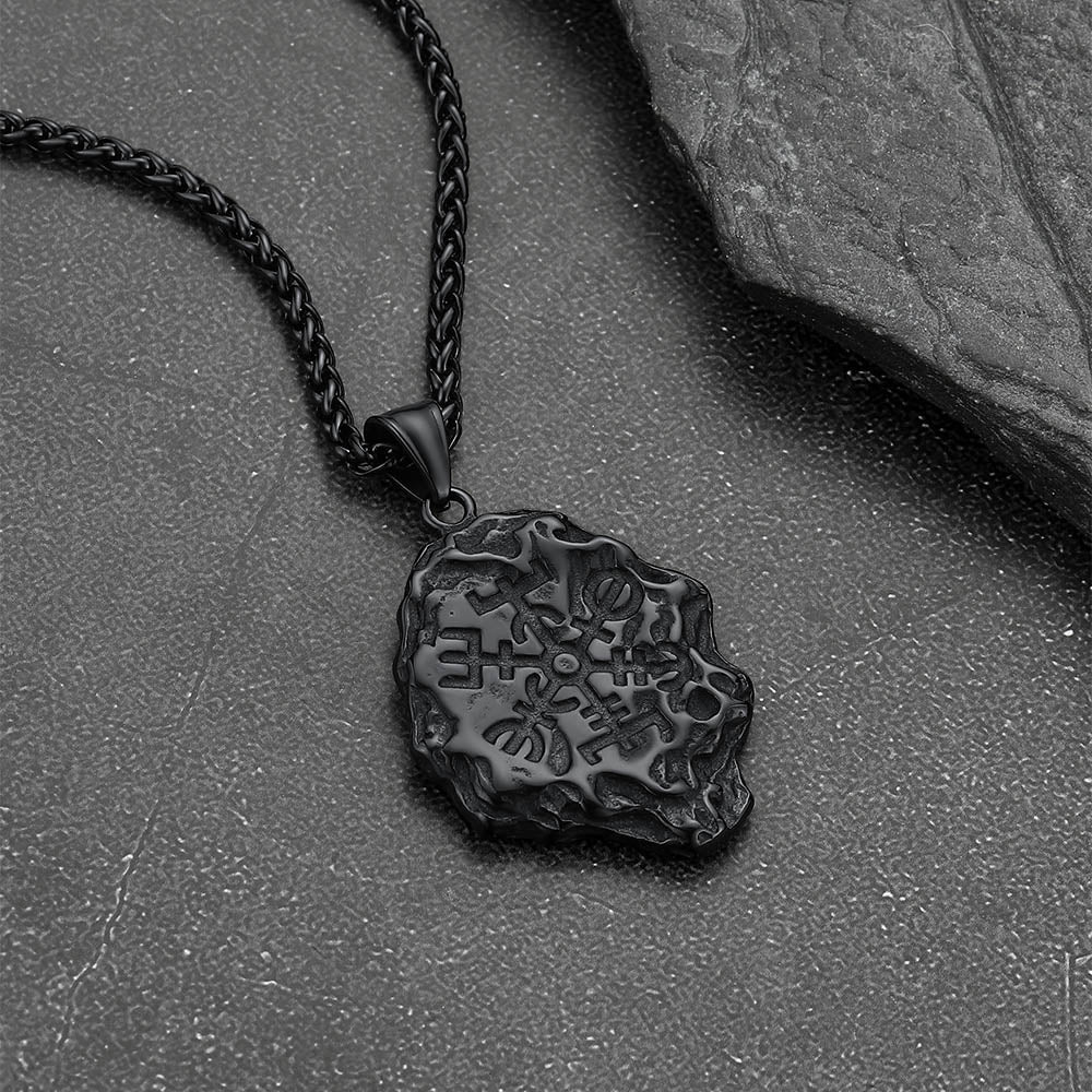 Viking Compass Guiding Pendant Necklace for Men