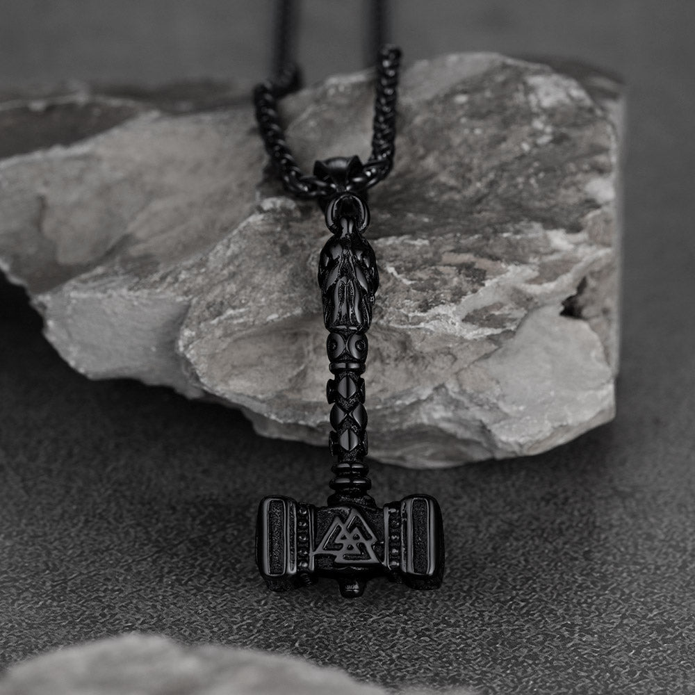 Thor's Hammer Mjolnir Necklace Viking Charm For Men