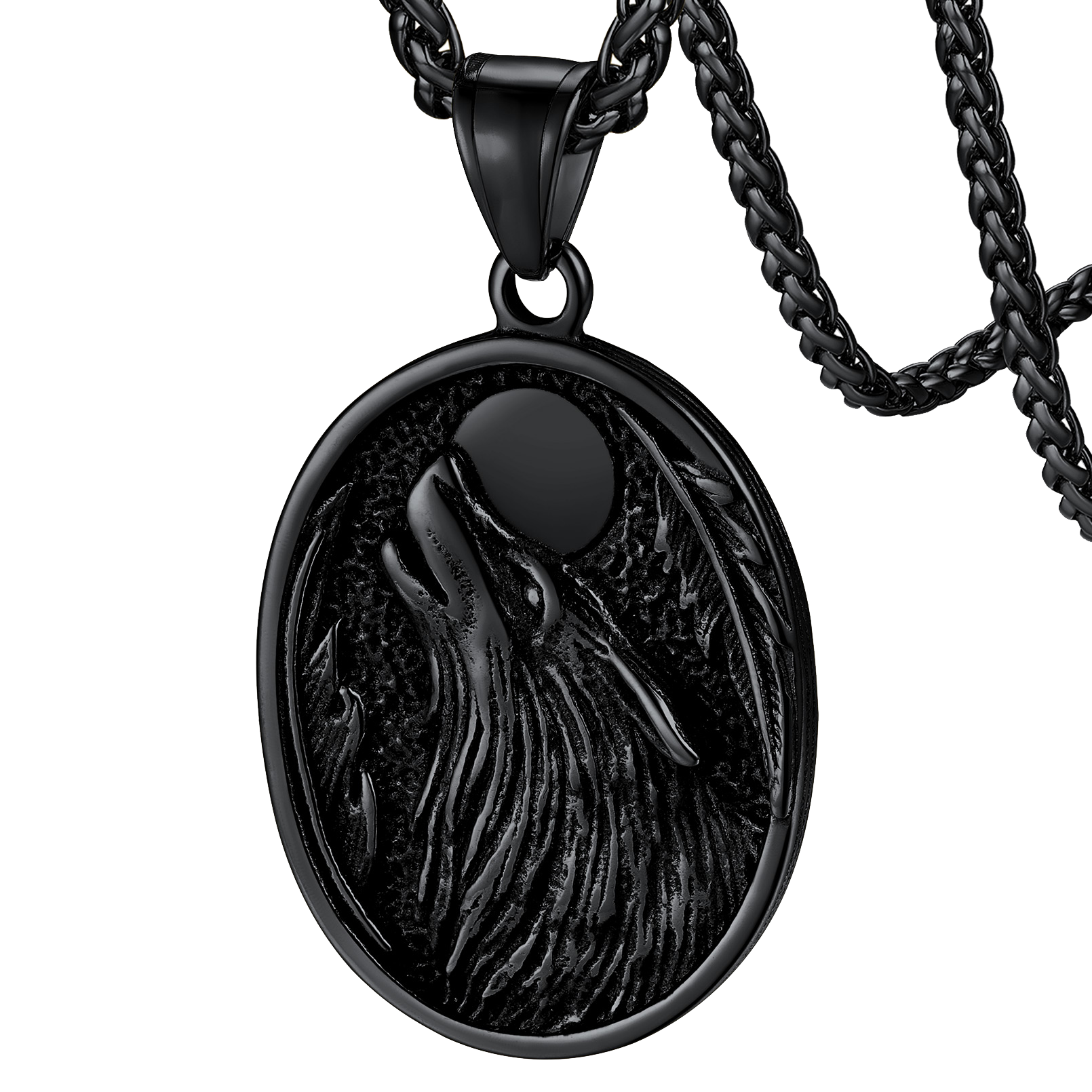 Norse Viking Wolf Pendant Necklace for Men