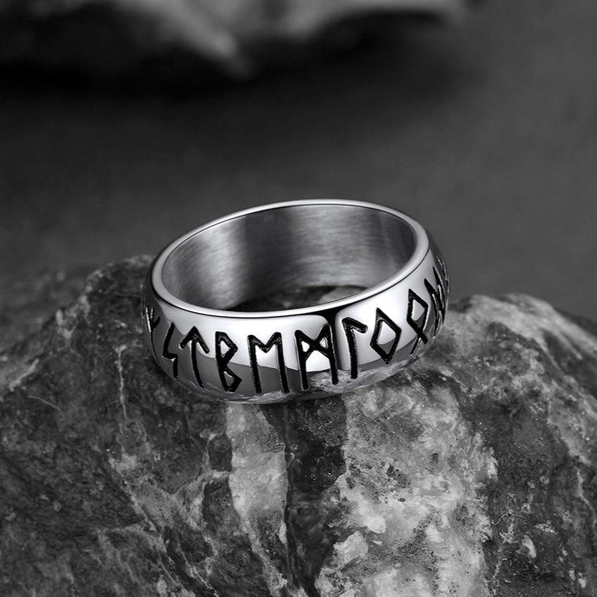 Norse Viking Runes Ring Stainless Steel Ring for Men