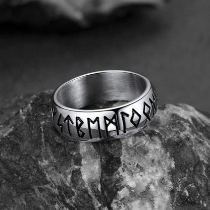 Norse Viking Runes Ring Stainless Steel Ring for Men