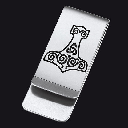 Viking Thor's Hammer Money Clip Classic Slim Wallets