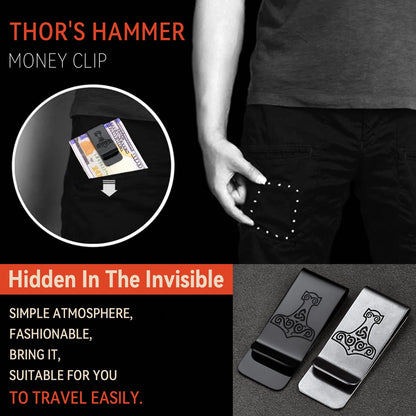 Viking Thor's Hammer Money Clip Classic Slim Wallets