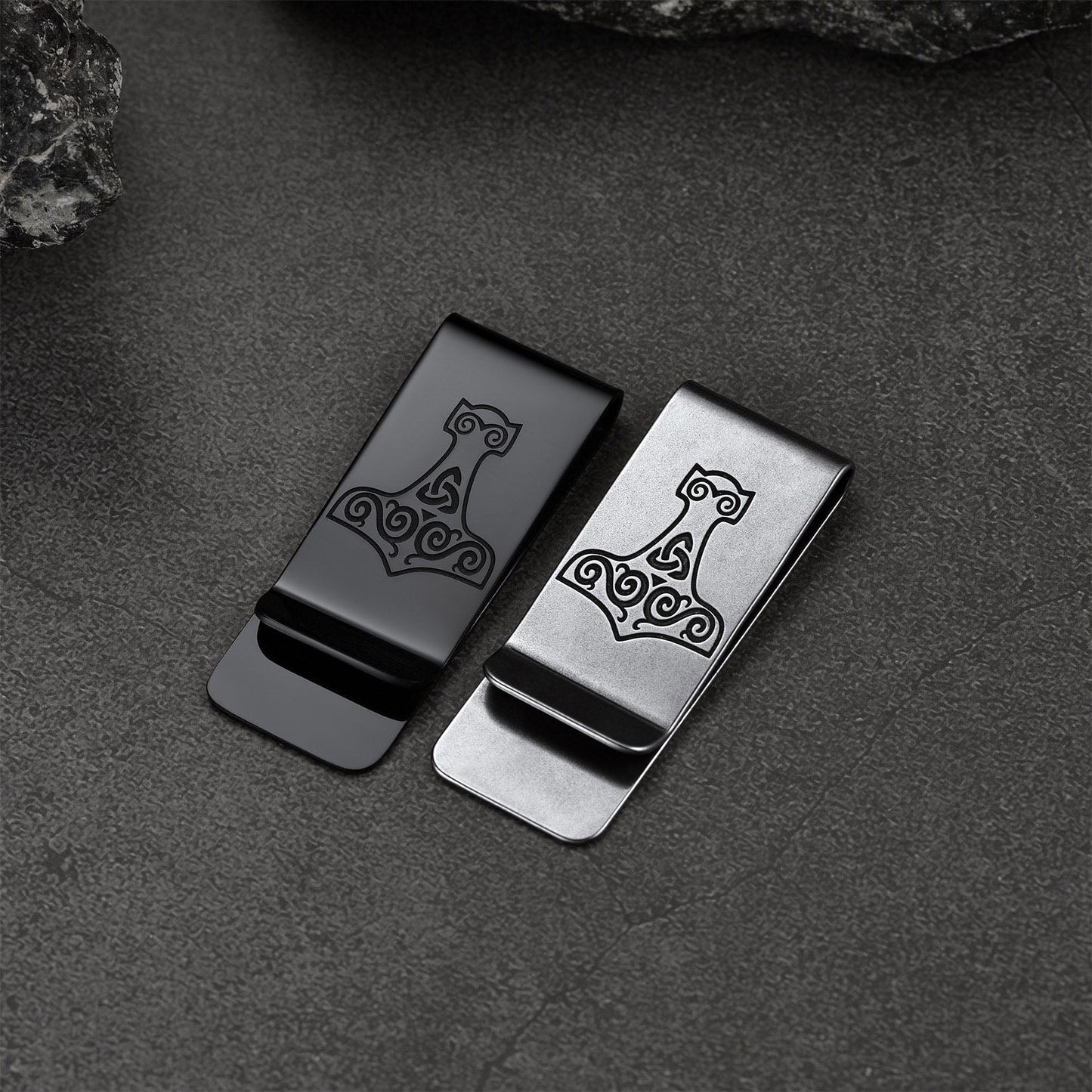 Viking Thor's Hammer Money Clip Classic Slim Wallets
