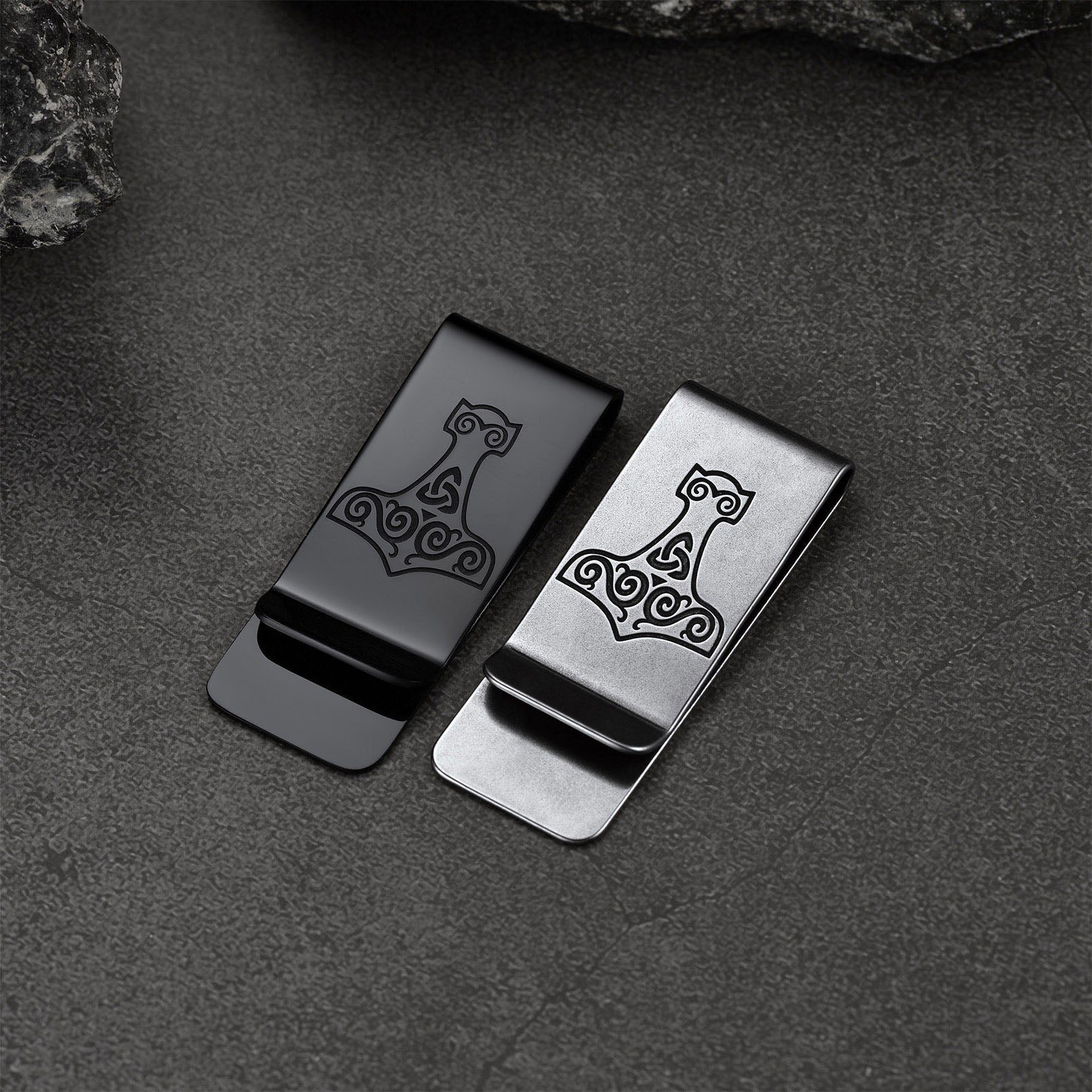 Viking Thor's Hammer Money Clip Classic Slim Wallets