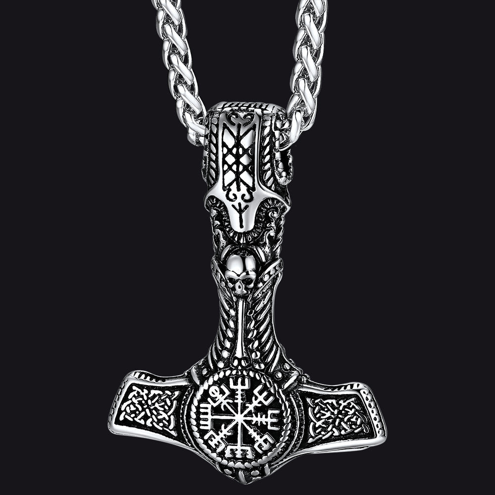 Viking Thor's Hammer Mjolnir Necklace Pendant For Men
