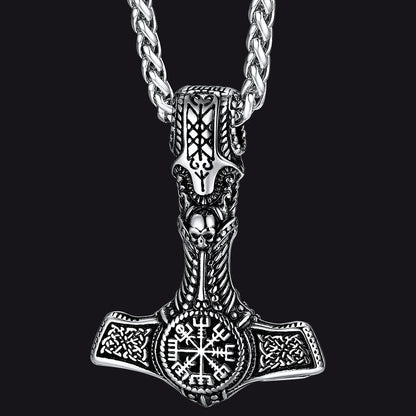 Viking Thor's Hammer Mjolnir Necklace Pendant For Men