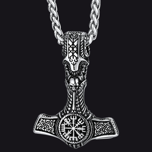 Viking Thor's Hammer Mjolnir Necklace Pendant For Men
