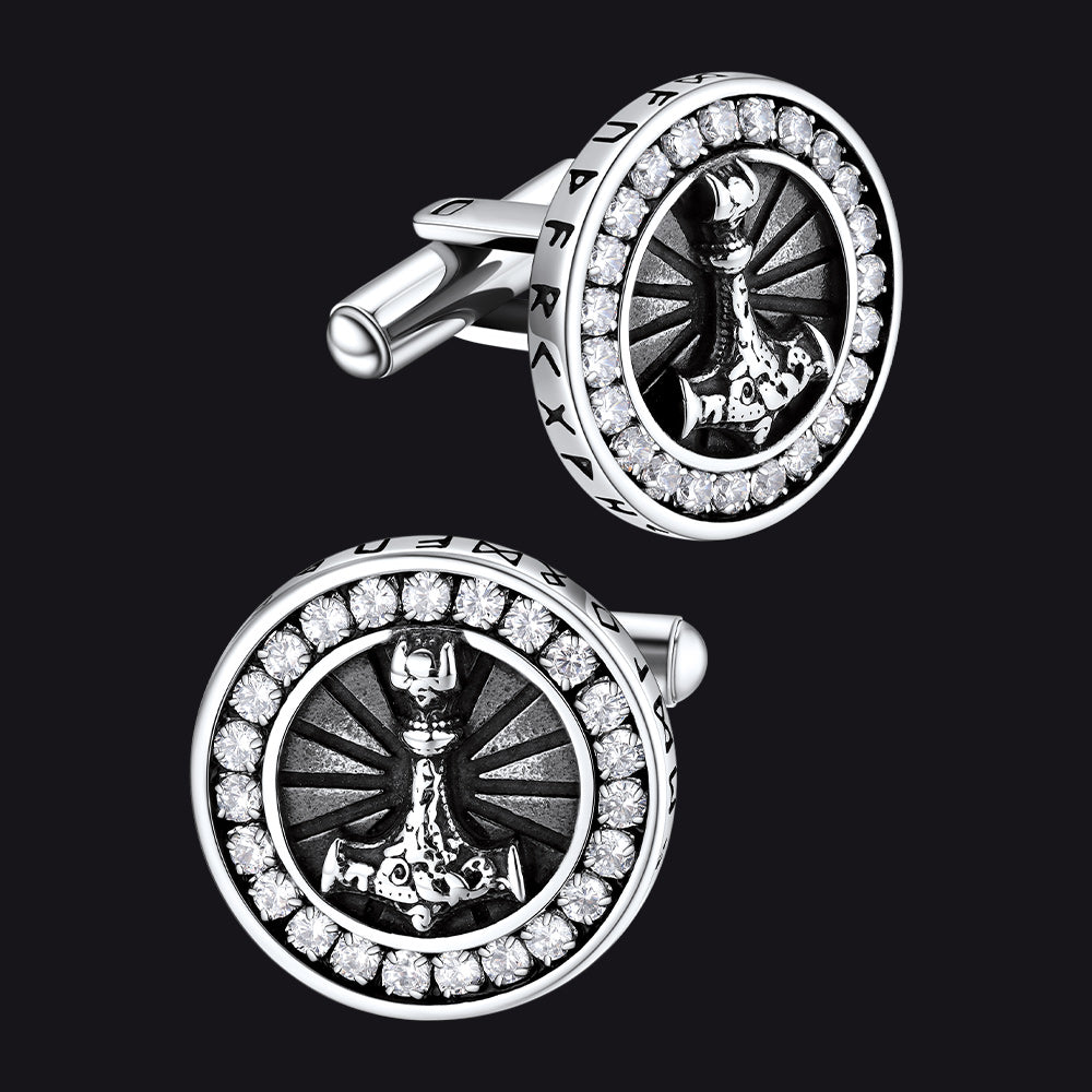 Viking Thor's Hammer Cufflinks for Men