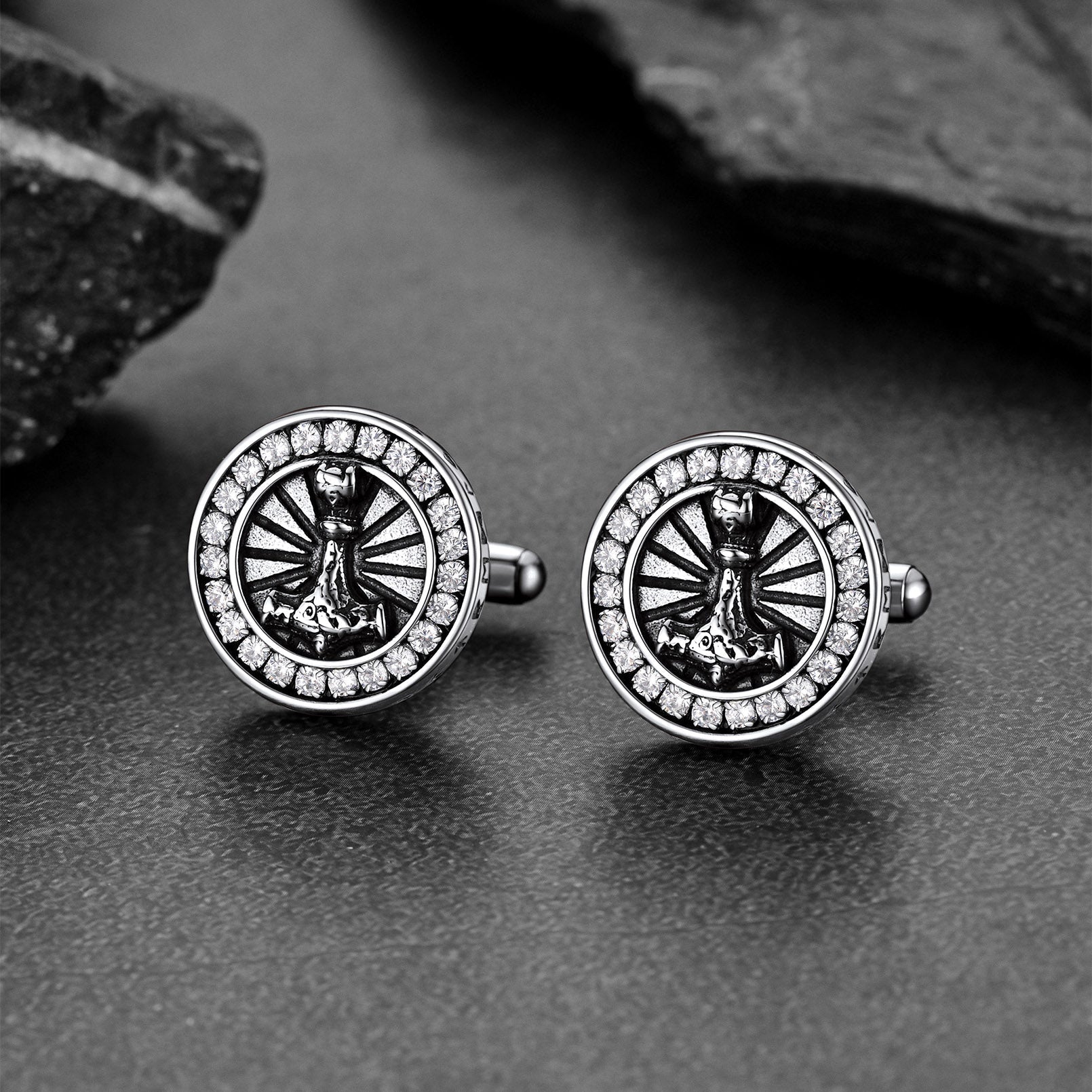 Viking Thor's Hammer Cufflinks for Men