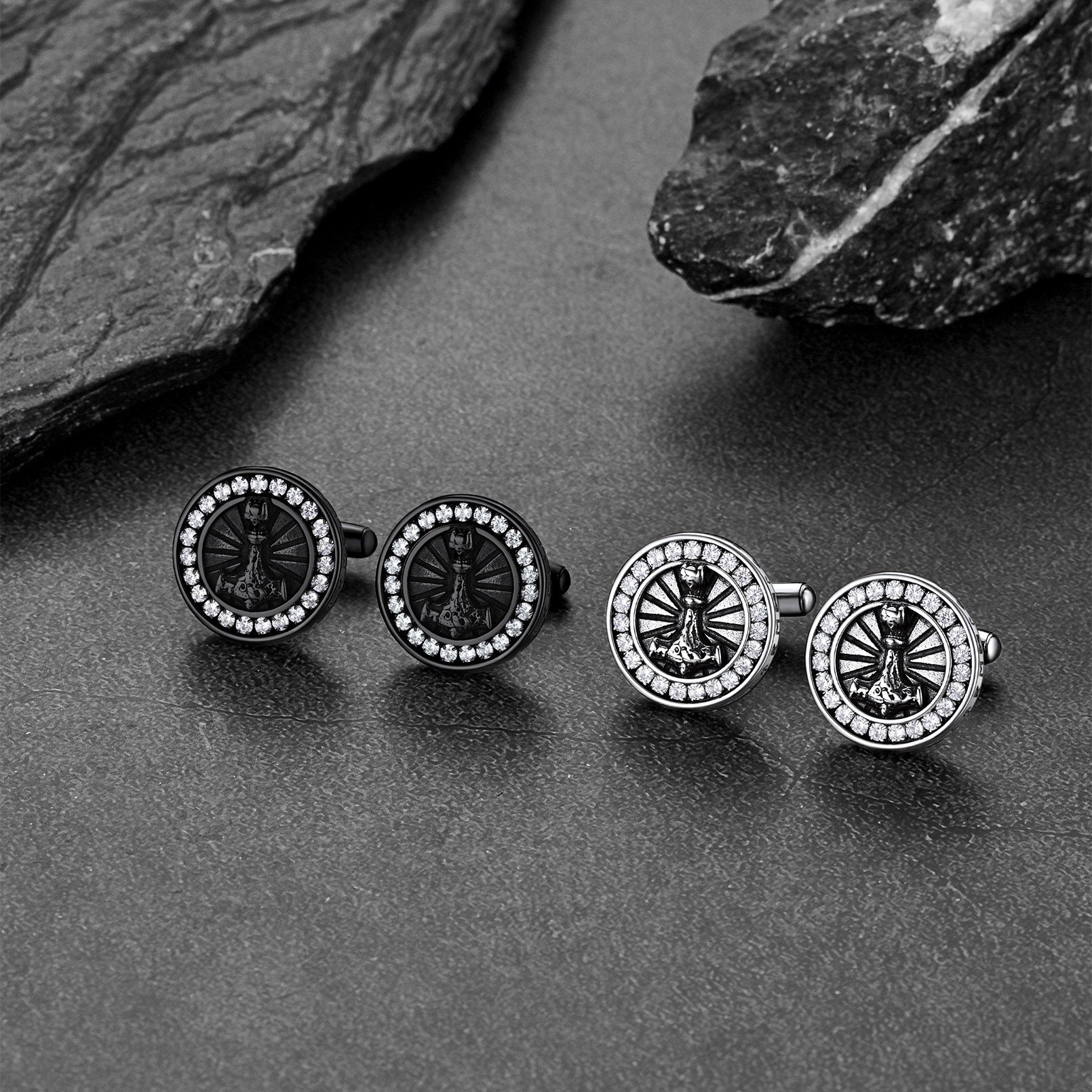 Viking Thor's Hammer Cufflinks for Men