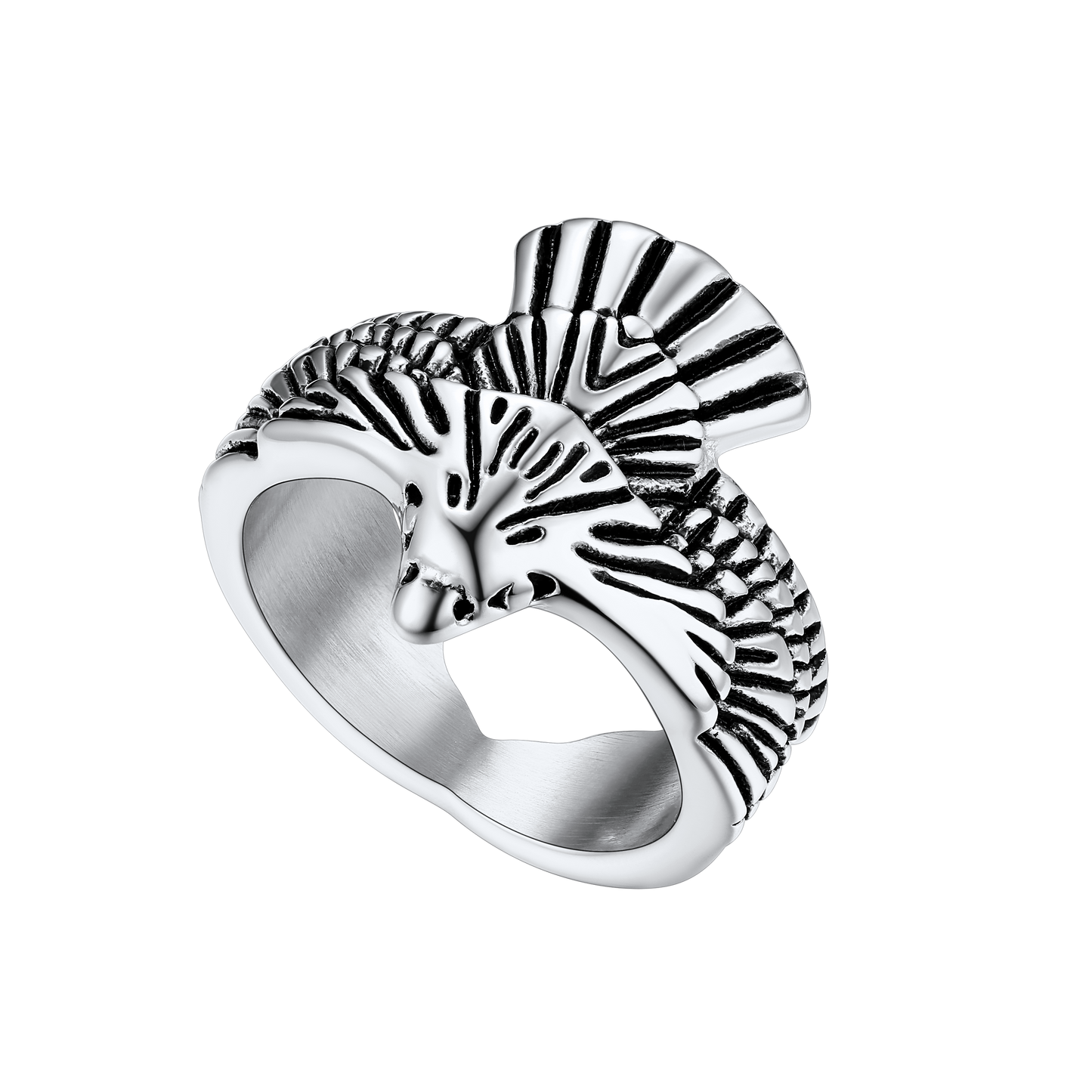 Vintage Hawk Open Adjustable Ring for Men