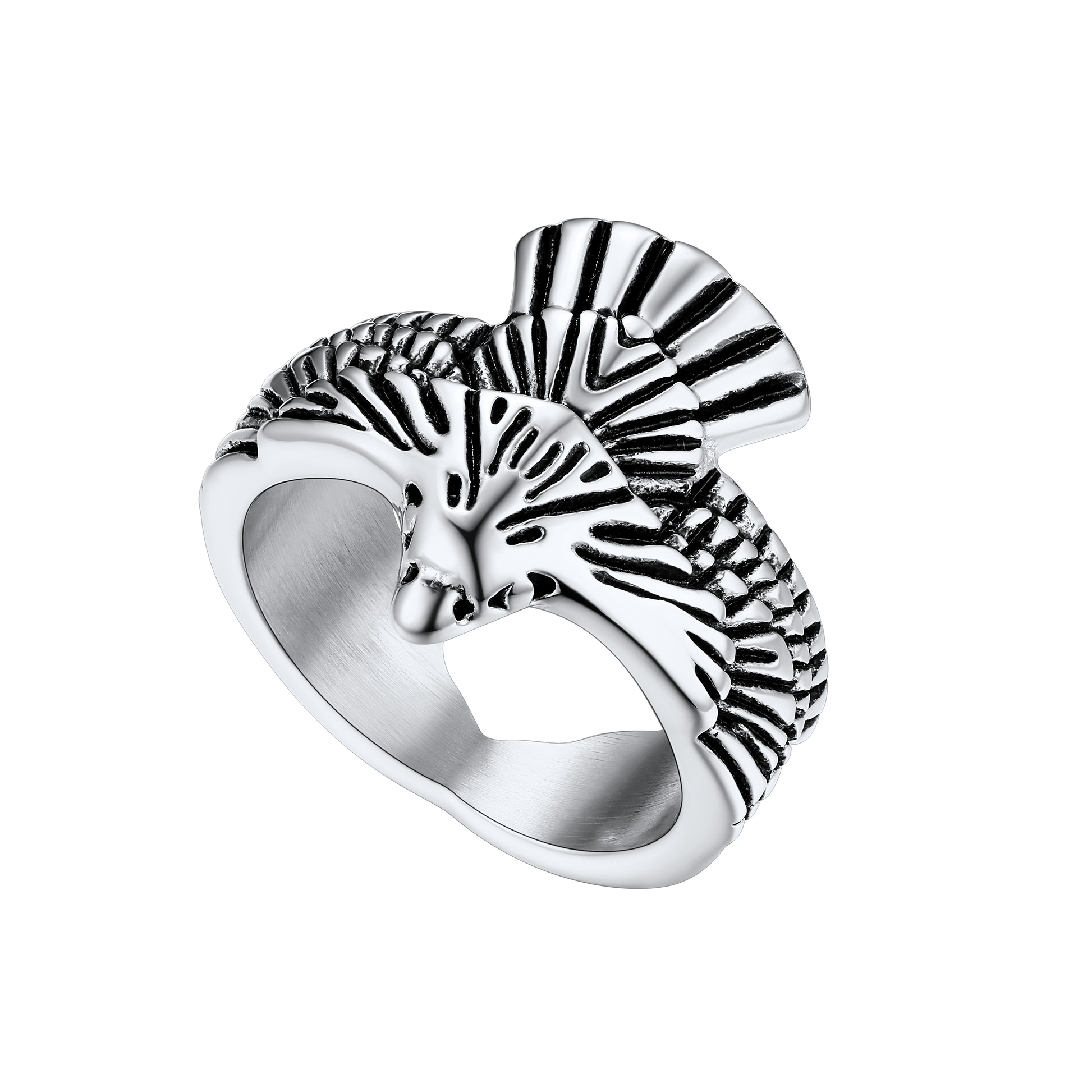 Vintage Hawk Open Adjustable Ring for Men