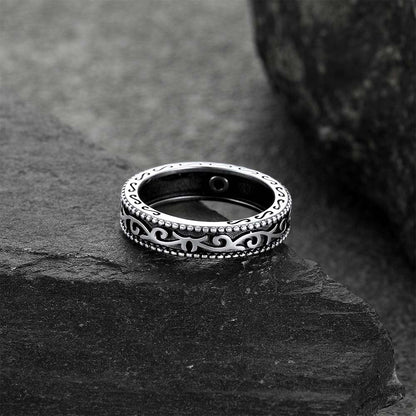 Sterling Silver Black Onyx Celtic Ring for Men