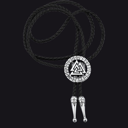 Viking Valknut Bolo Tie for Men Women