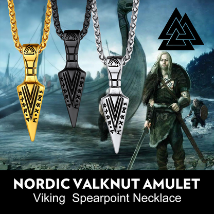 Viking Odin Gungnir Sword Necklace with Runes For Men