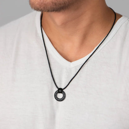 Norse Viking Rune Circle Chain Necklace for Men Women