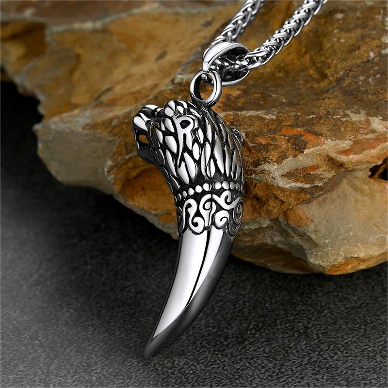 Viking Wolf Tooth Necklace For Men
