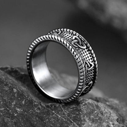 Viking Celtic Knot Stainless Steel Band Ring For Men