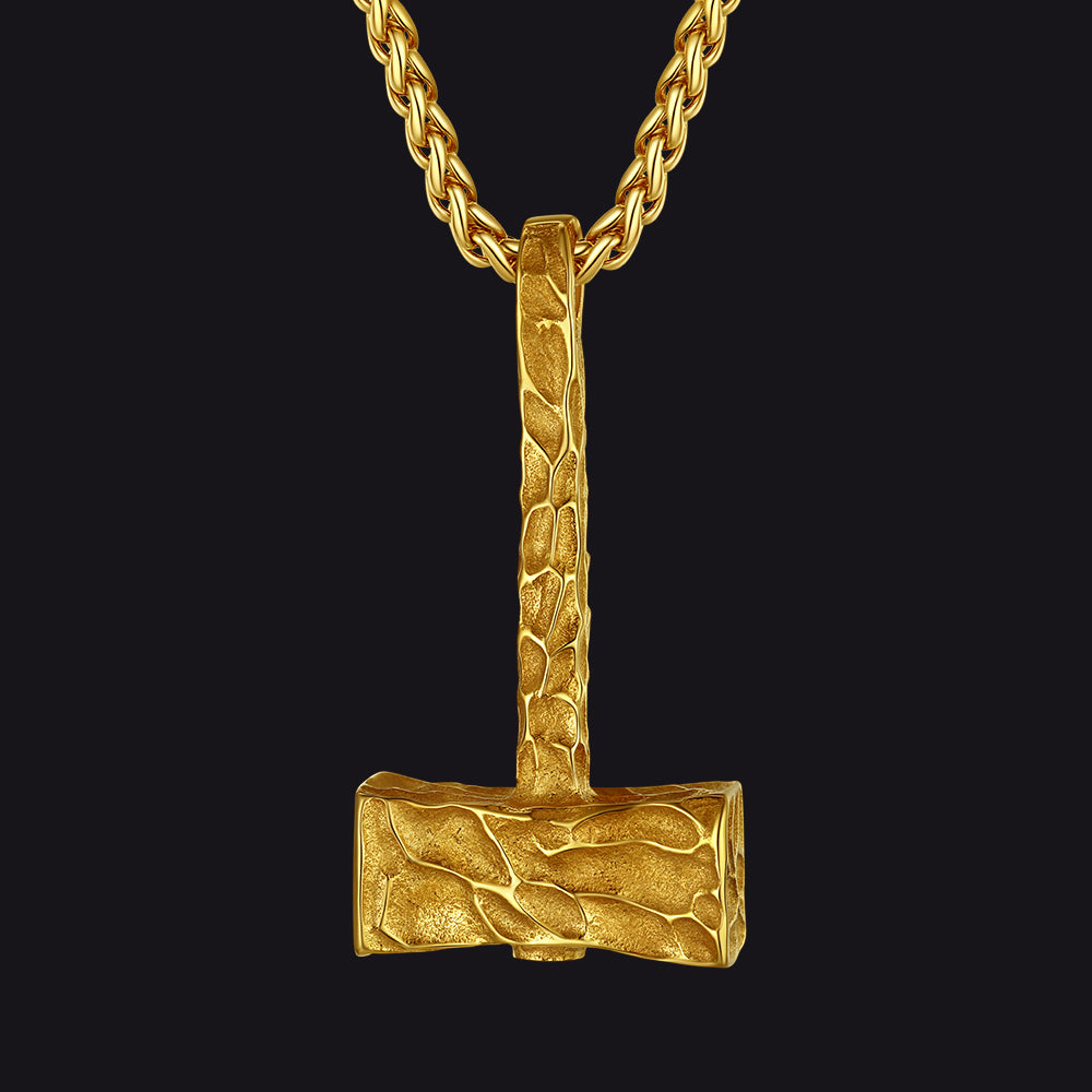 Viking Mjolnir Thor's Hammer Necklace For Men