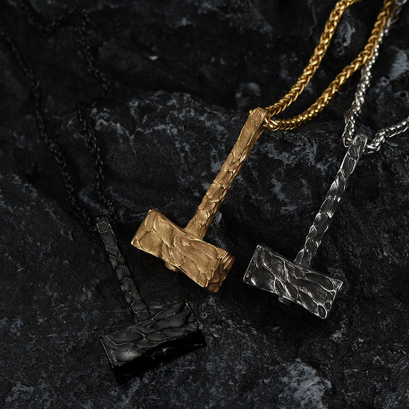 Viking Mjolnir Thor's Hammer Necklace For Men