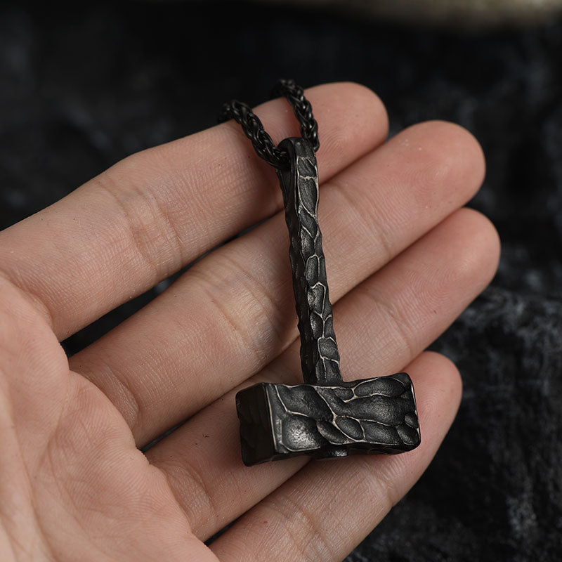 Viking Mjolnir Thor's Hammer Necklace For Men