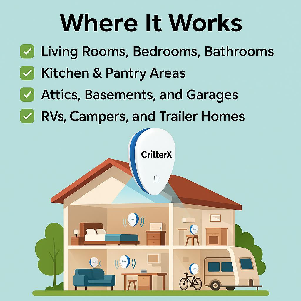 CritterX 2025 Advanced Pest Repeller - Eliminate Pests Permanently