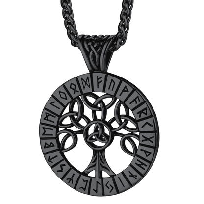 Norse Viking Rune Tree Of Life Necklace Amulet For Men
