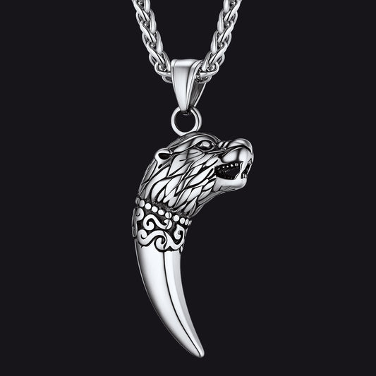 Viking Wolf Tooth Necklace For Men