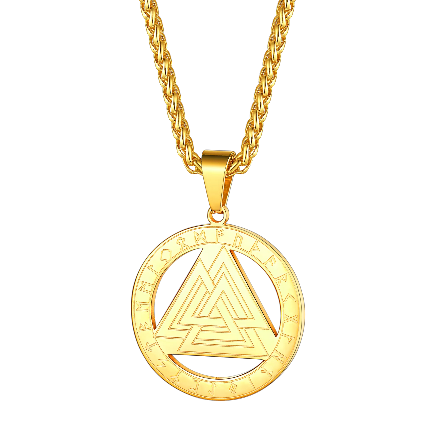 FaithHeart Viking Rune Valknut Necklace for Men