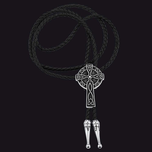 Irish Celtic Cross Knot Bolo Tie for Men Women