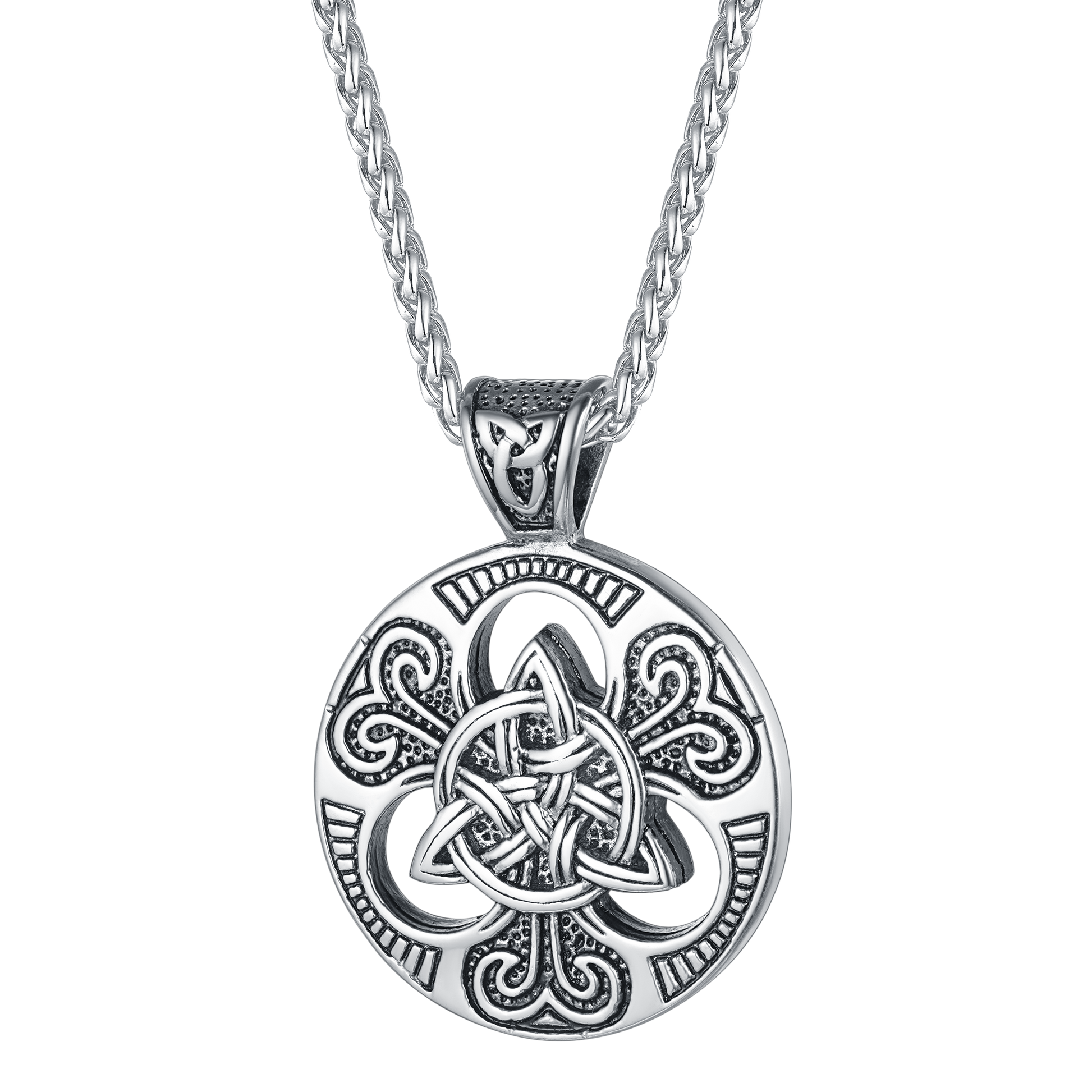 Vintage Celtic  Knot Necklace Amulet Pendant for Men
