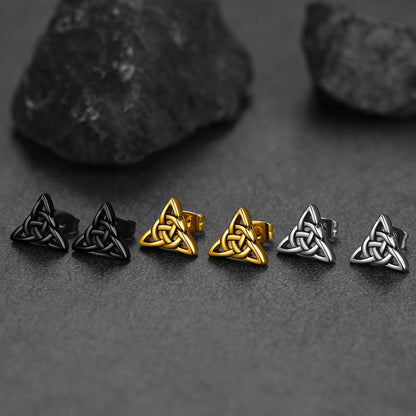Celtic Knot Stud Earrings For Men