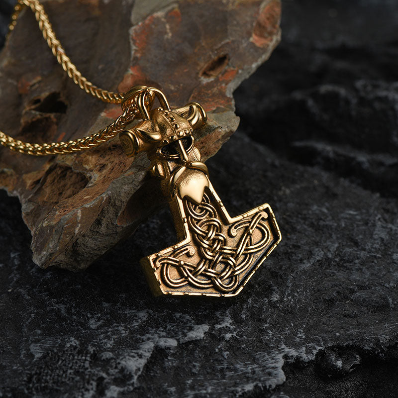 Viking Mjolnir Thor Hammer Necklace Odin Pendant For Men