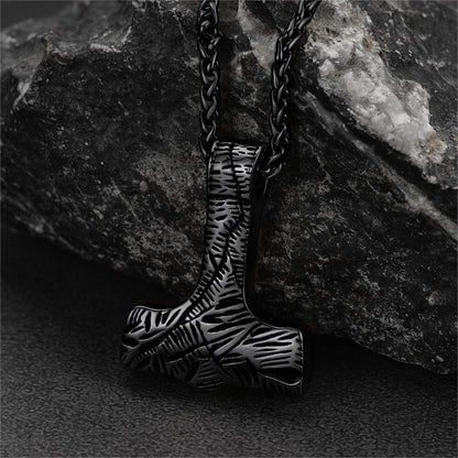 Viking Thor's Hammer Necklace Mjolnir Pendant For Men