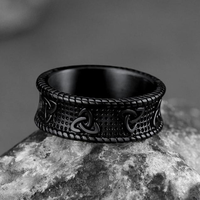 Viking Celtic Knot Stainless Steel Band Ring For Men