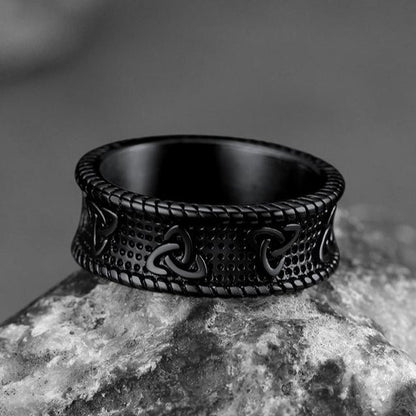 Viking Celtic Knot Stainless Steel Band Ring For Men
