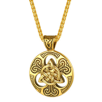 Vintage Celtic  Knot Necklace Amulet Pendant for Men