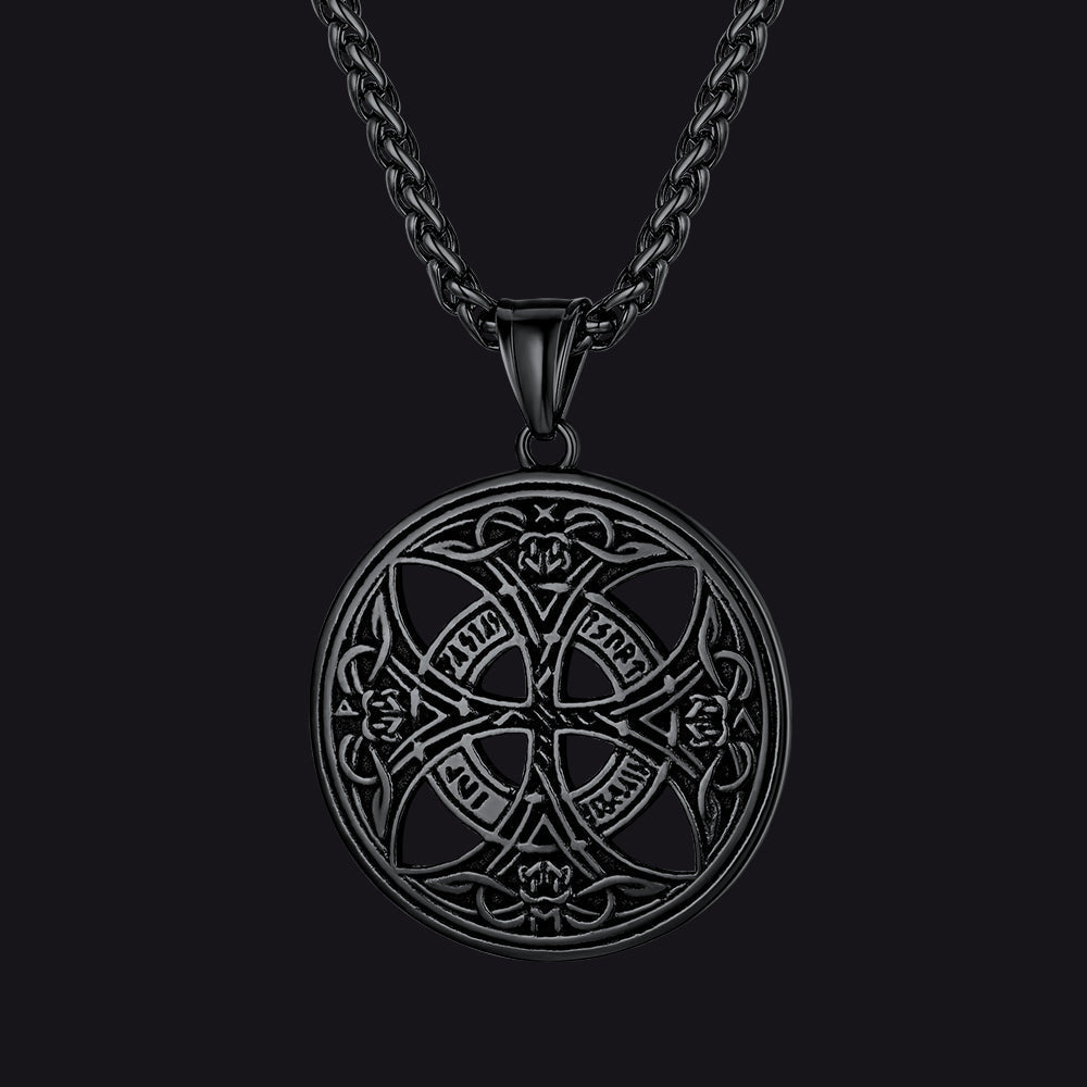 Viking Celtic Love Knot Necklace With Rune