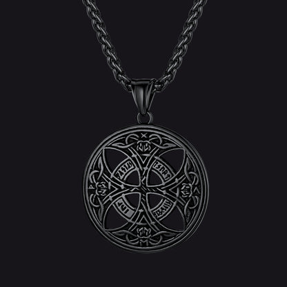 Viking Celtic Love Knot Necklace With Rune