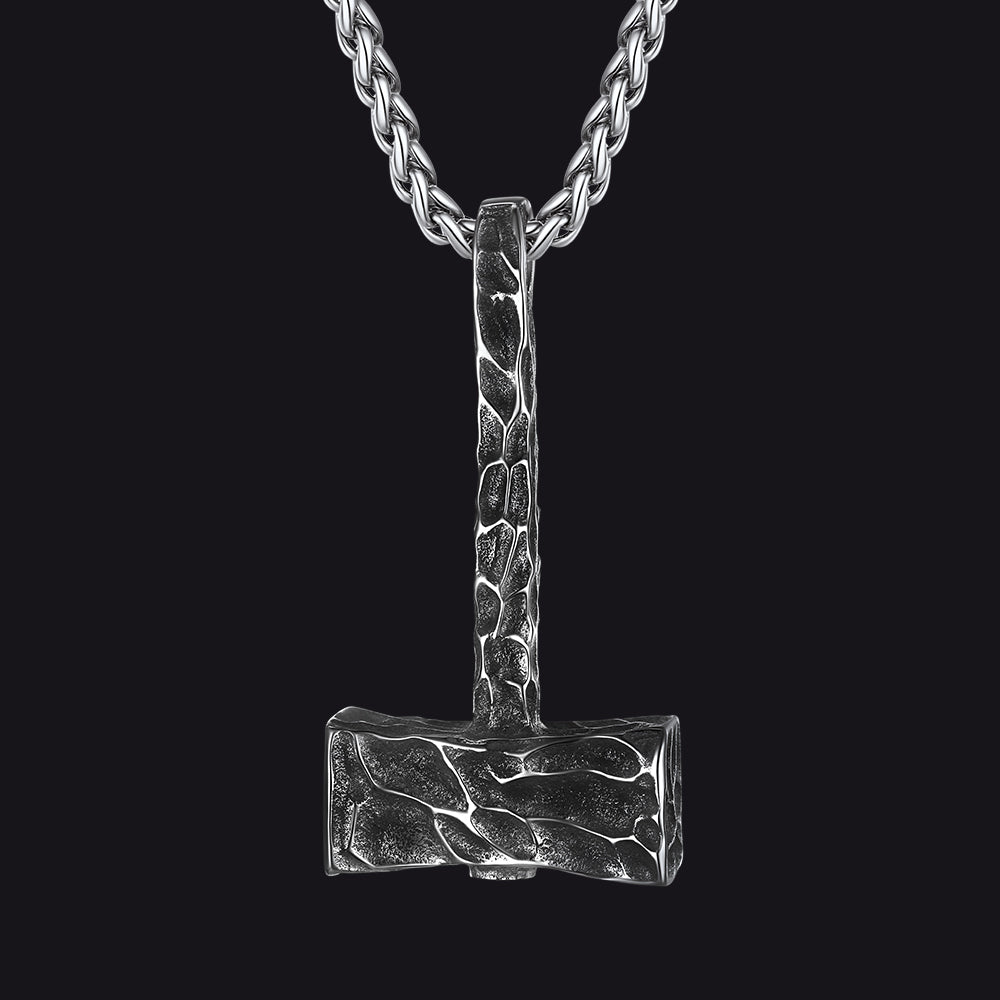 Viking Mjolnir Thor's Hammer Necklace For Men